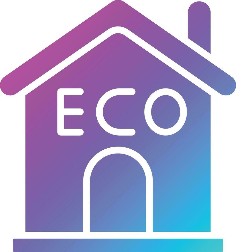 ilustração de design de ícone de vetor de casa ecológica