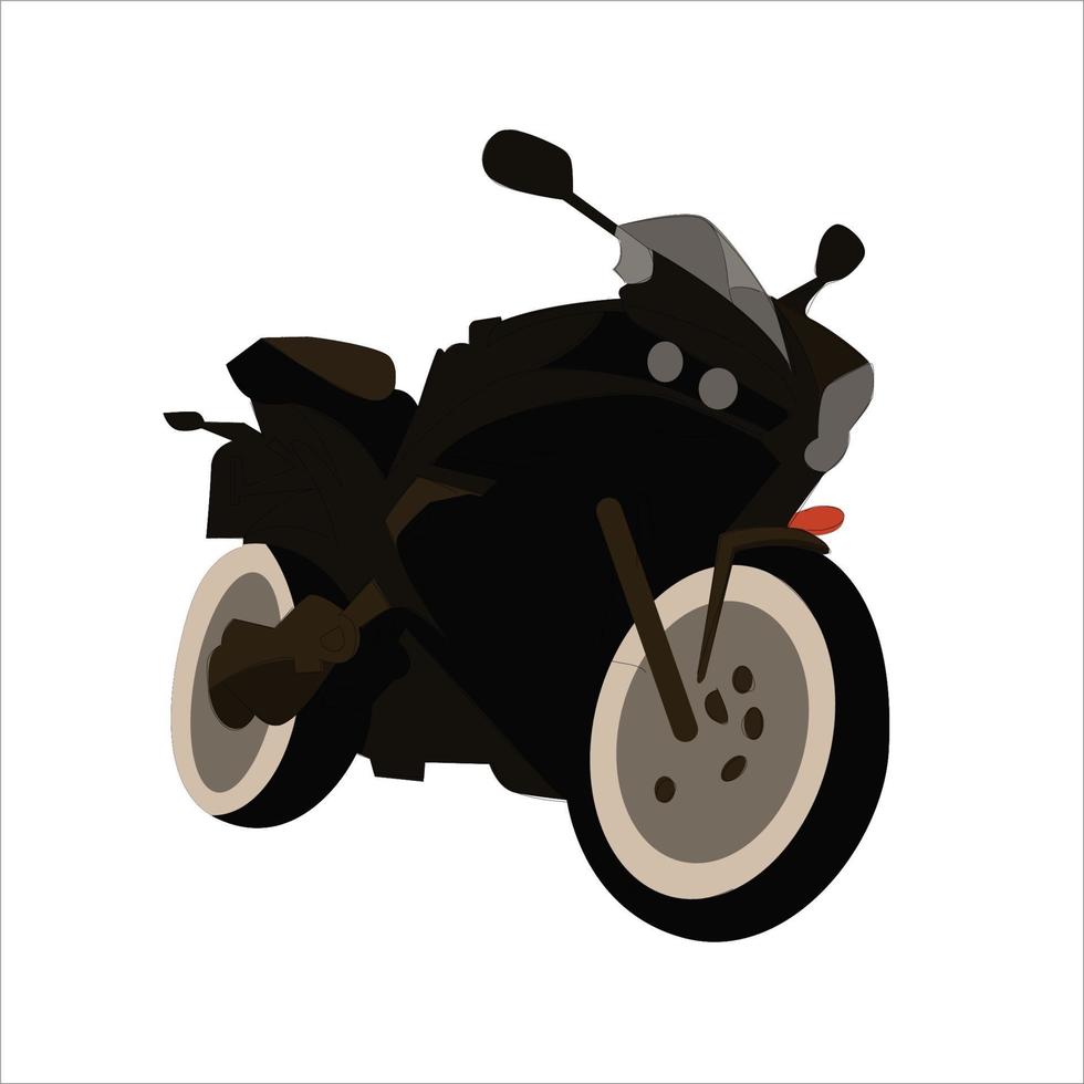 design de clip-art de cor lisa para motocicleta vetor