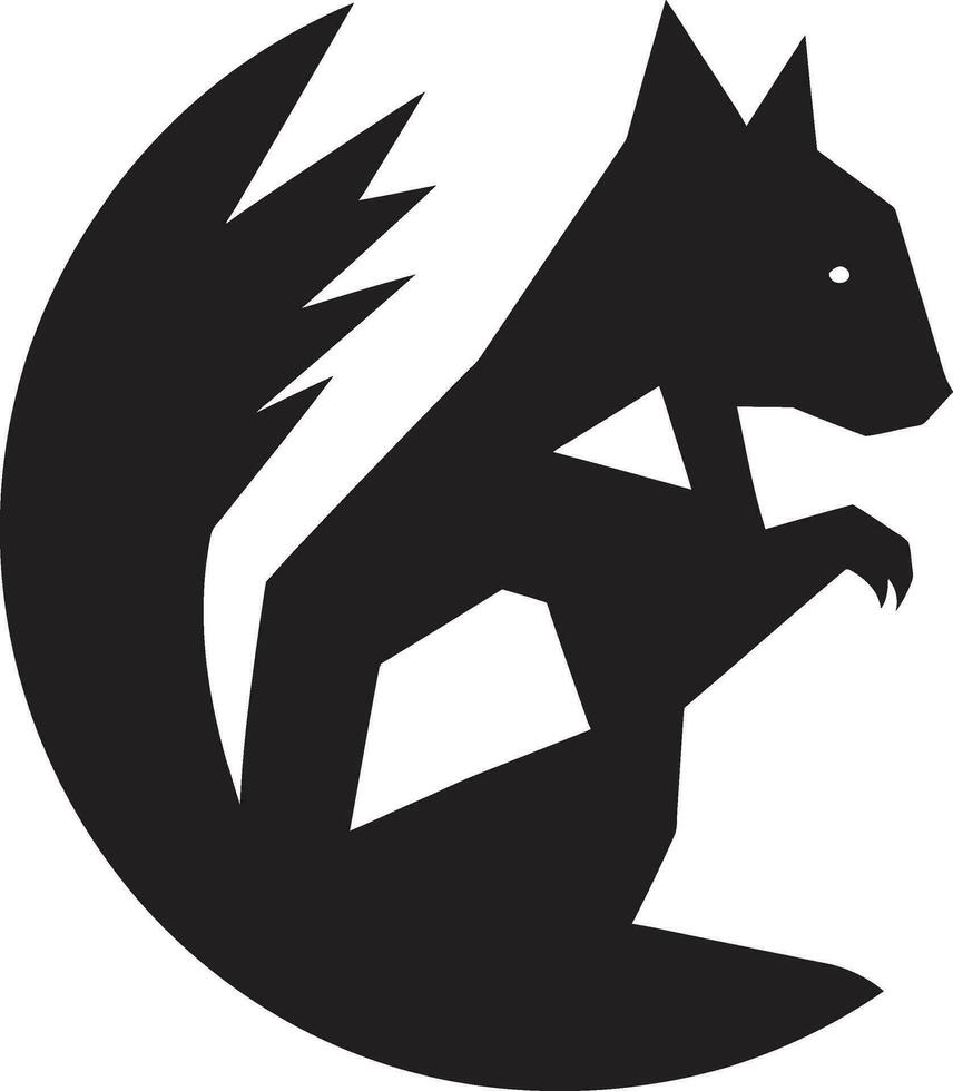 shadowplay quebra-nozes ícone noir esquilo insígnia vetor
