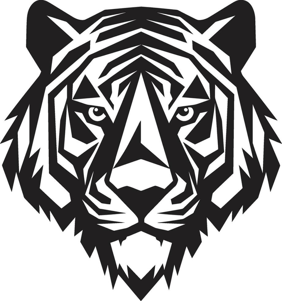 a ônix tigre ícone indomado predador insígnia vetor