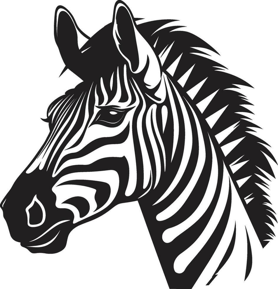 elegante listrado monocromático crachá a gracioso zebras silencioso listras vetor