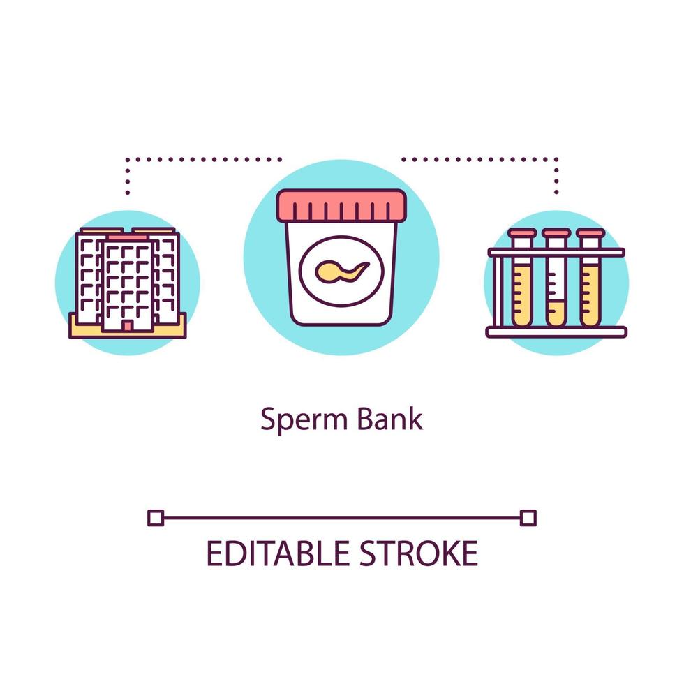 ícone do conceito de banco de esperma vetor