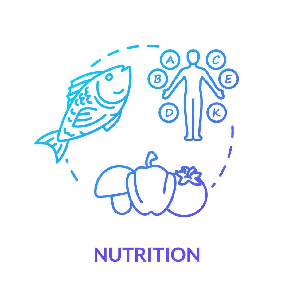 ícone do conceito de nutrição vetor
