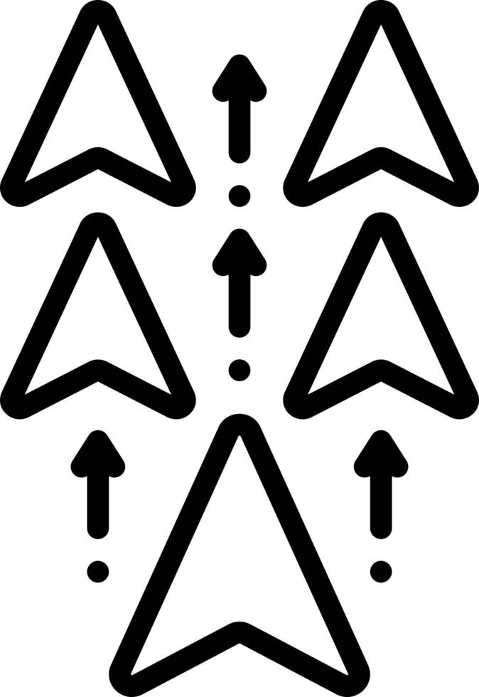 ícone de linha para ultrapassado vetor