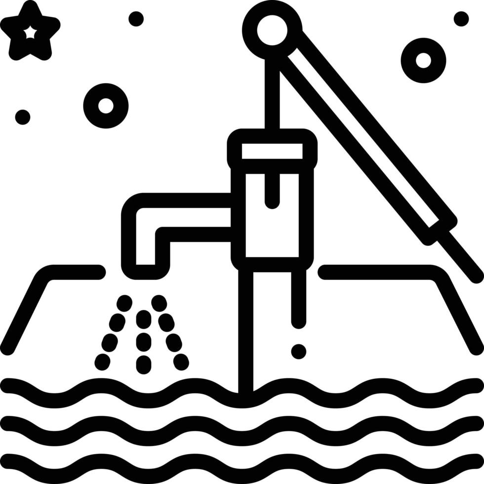 ícone de linha para águas subterrâneas vetor