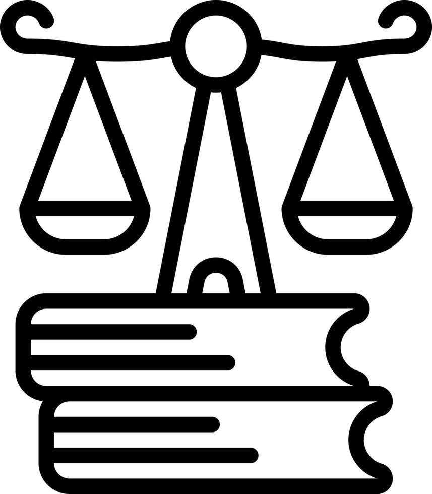 ícone de linha para justiça vetor
