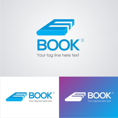 Modelo de Design de logotipo de livro E vetor