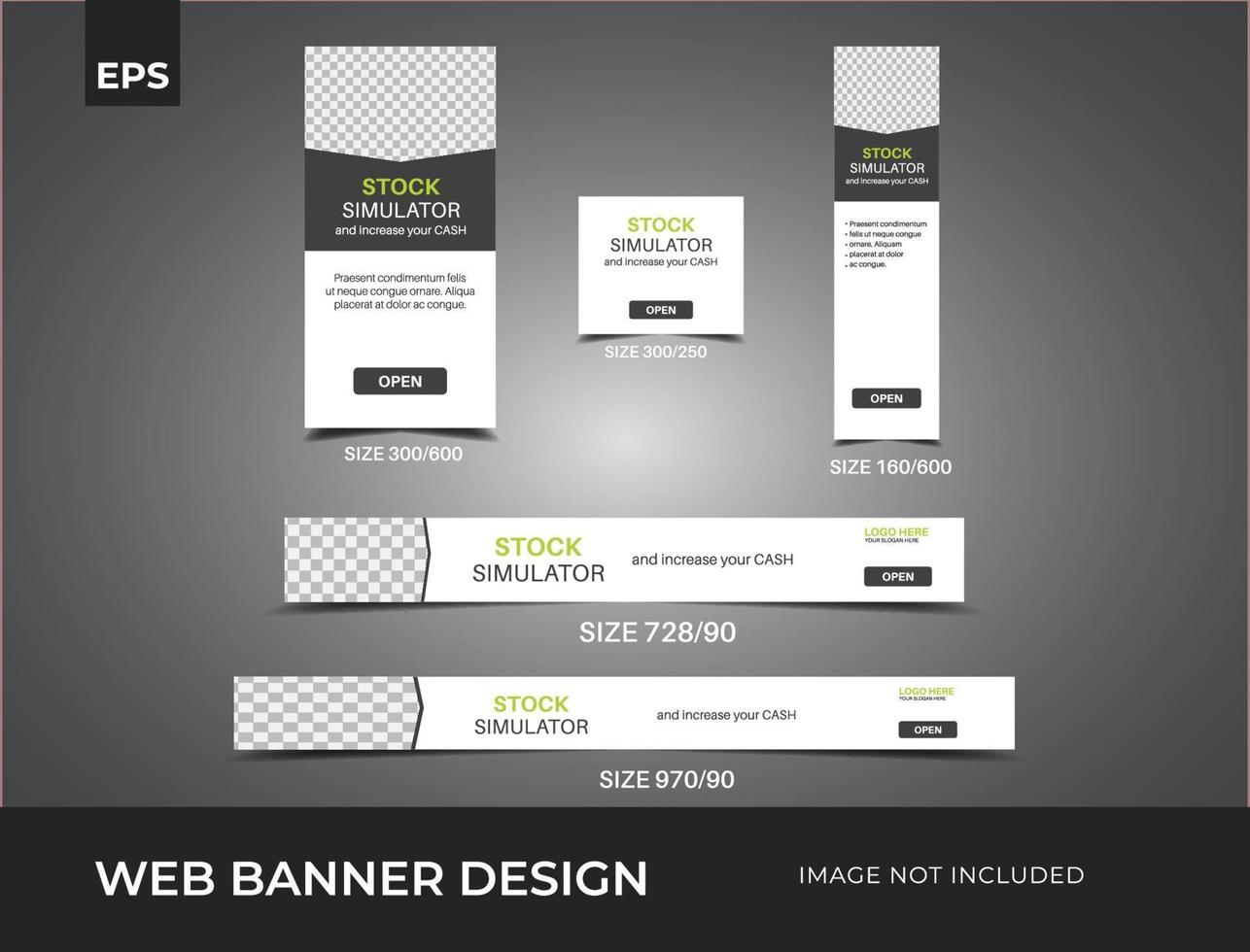 design de anúncio de banner da web. multiuso web banner vector design.