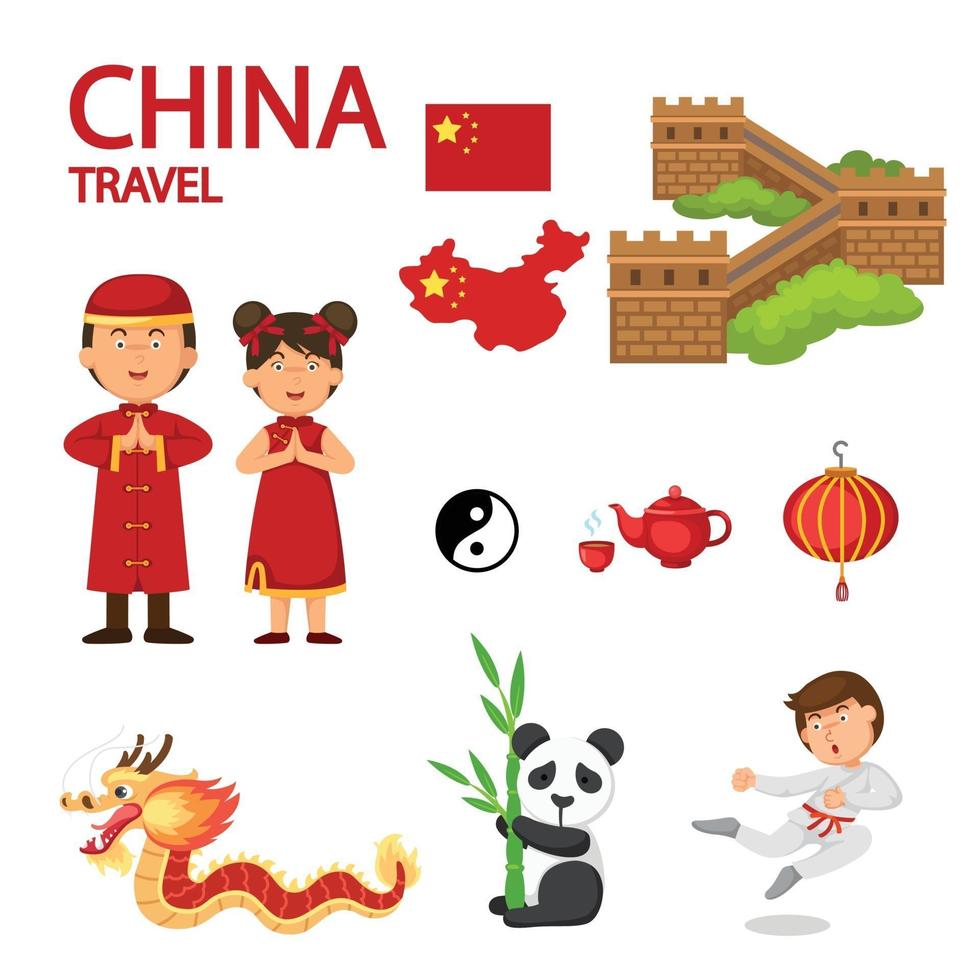 vetor de ilustração de viagens china