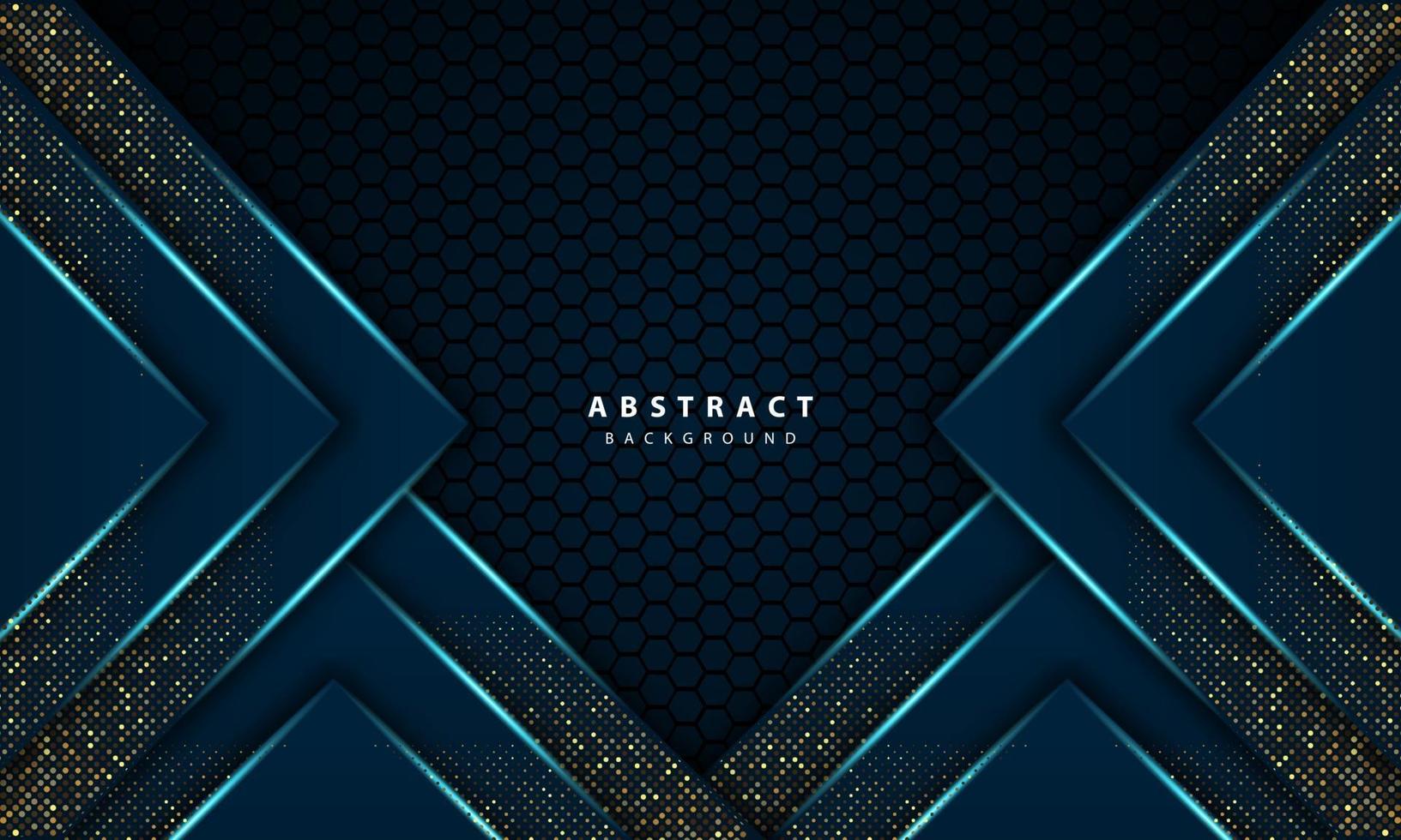 Fundo de luxo 3D abstrato de hexágono azul claro vetor