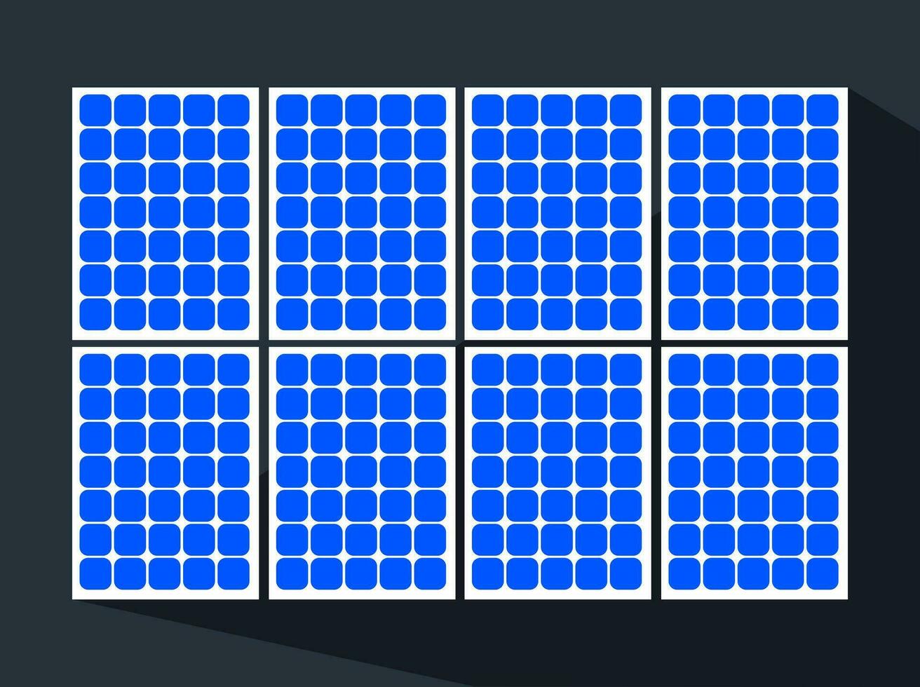 azul solar painel vetor ícone.