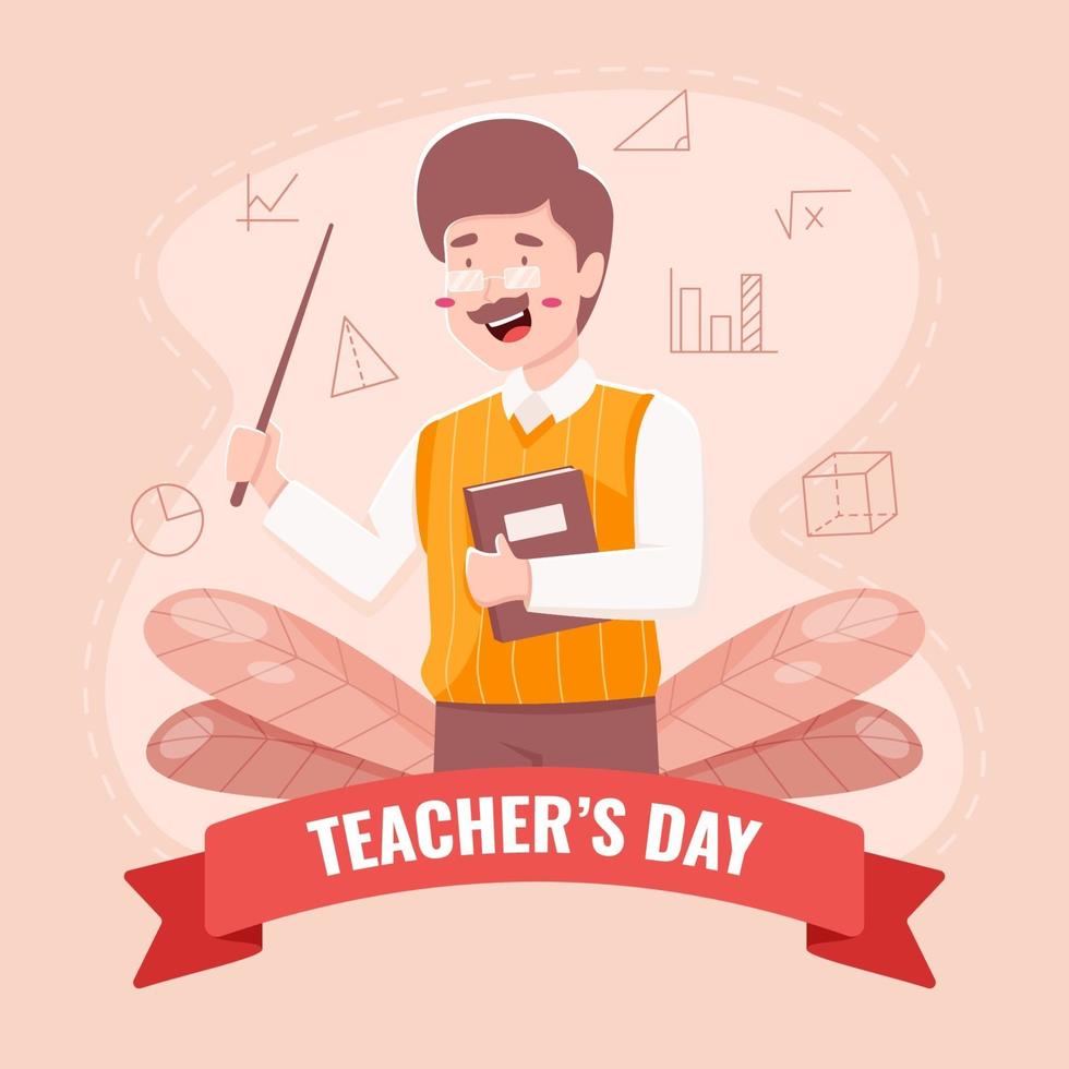 feliz Dia dos professores vetor