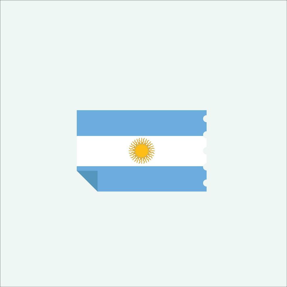 Argentina bandeira ícone vetor ilustração