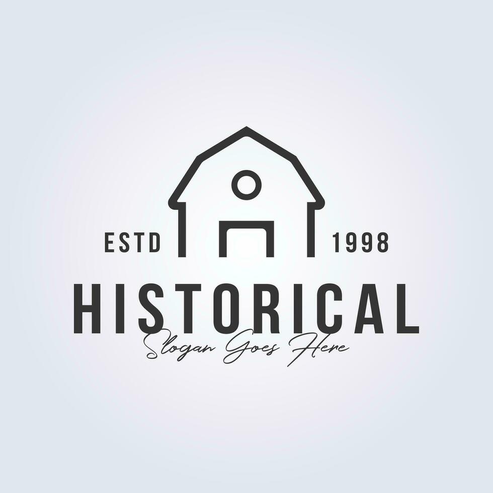 histórico celeiro logotipo, vintage celeiro símbolo ícone vetor ilustração Projeto