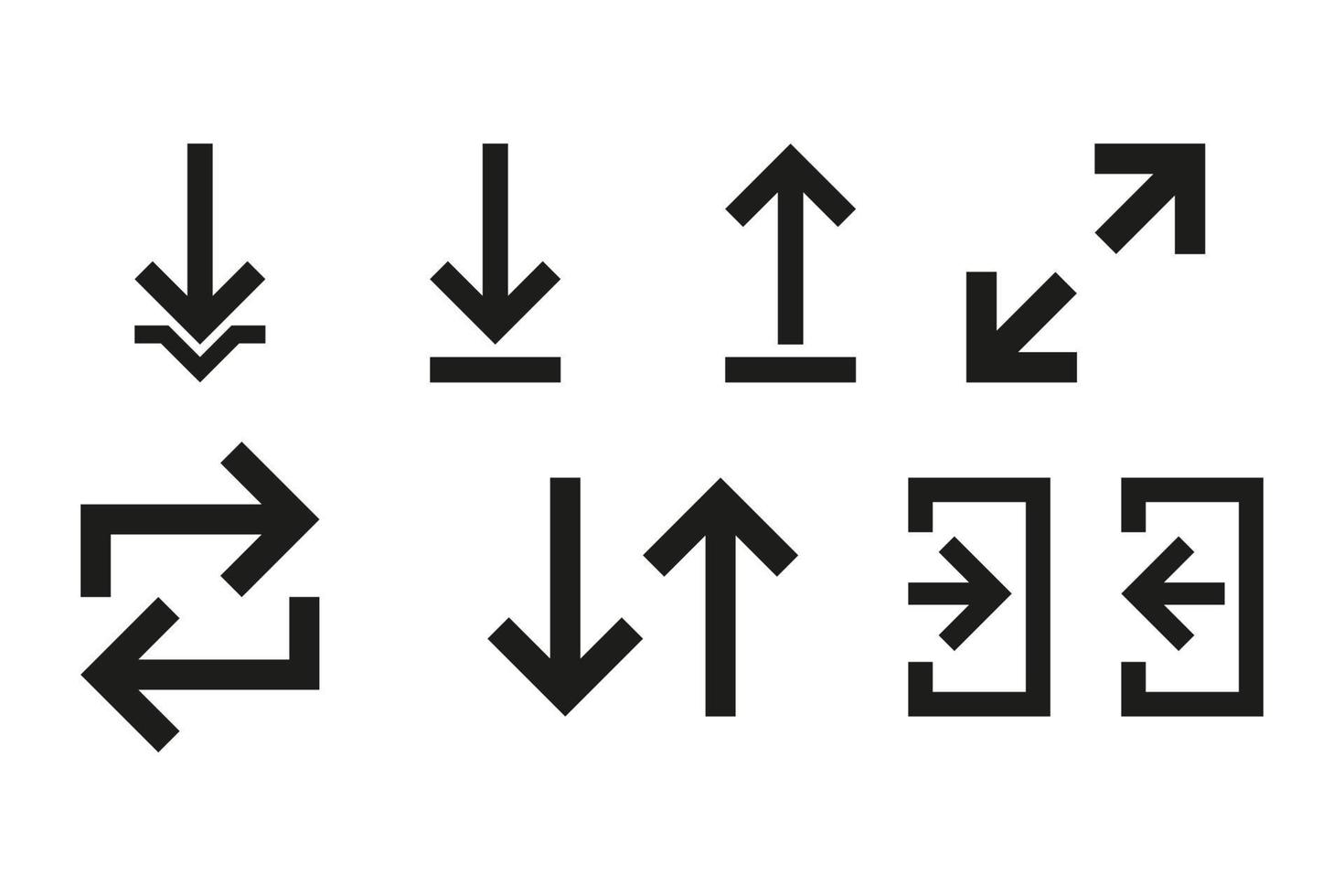 ícone de seta. ilustração vetorial em design plano vetor