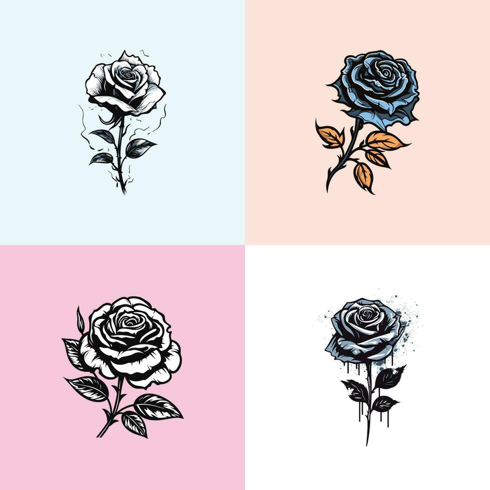 Preto rosa vetor grampo arte ilustração