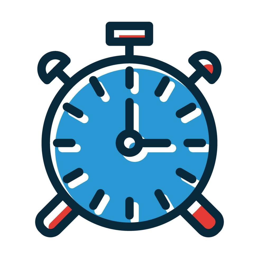 alarme relógio vetor Grosso linha preenchidas Sombrio cores ícones para pessoal e comercial usar.