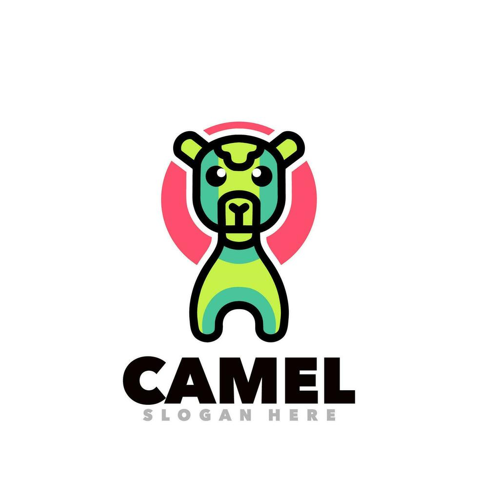 camelo simples mascote logotipo vetor