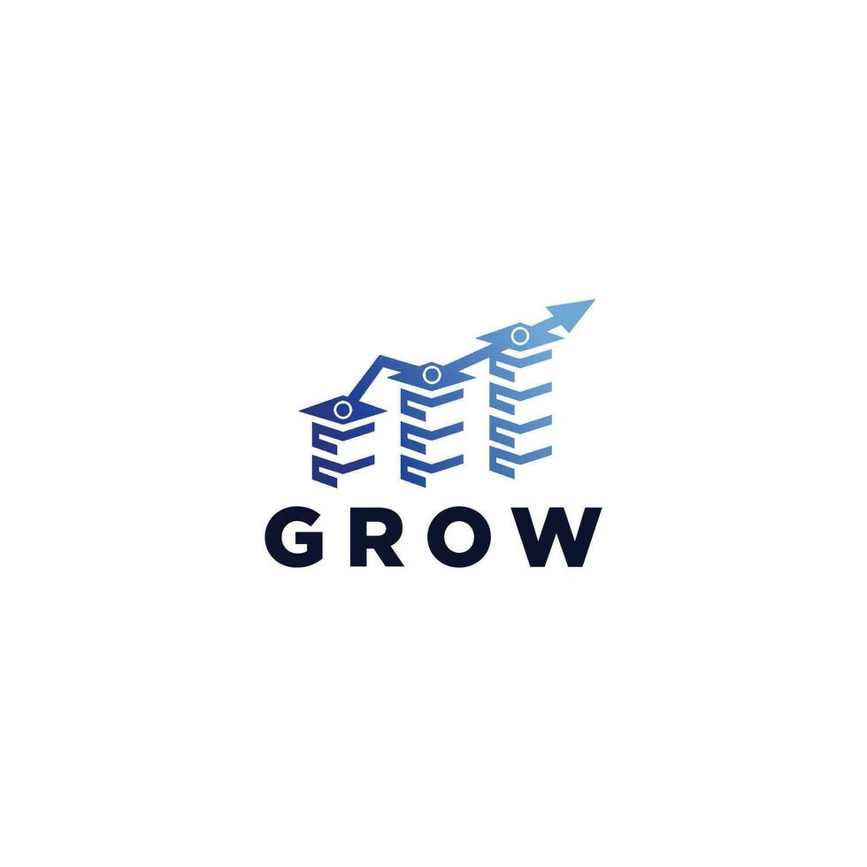 financeiro crescimento folhas logotipo Projeto vetor