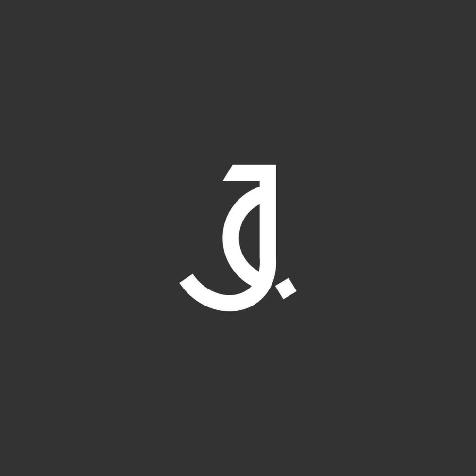 carta jc ou cj logotipo Projeto modelo vetor ilustração