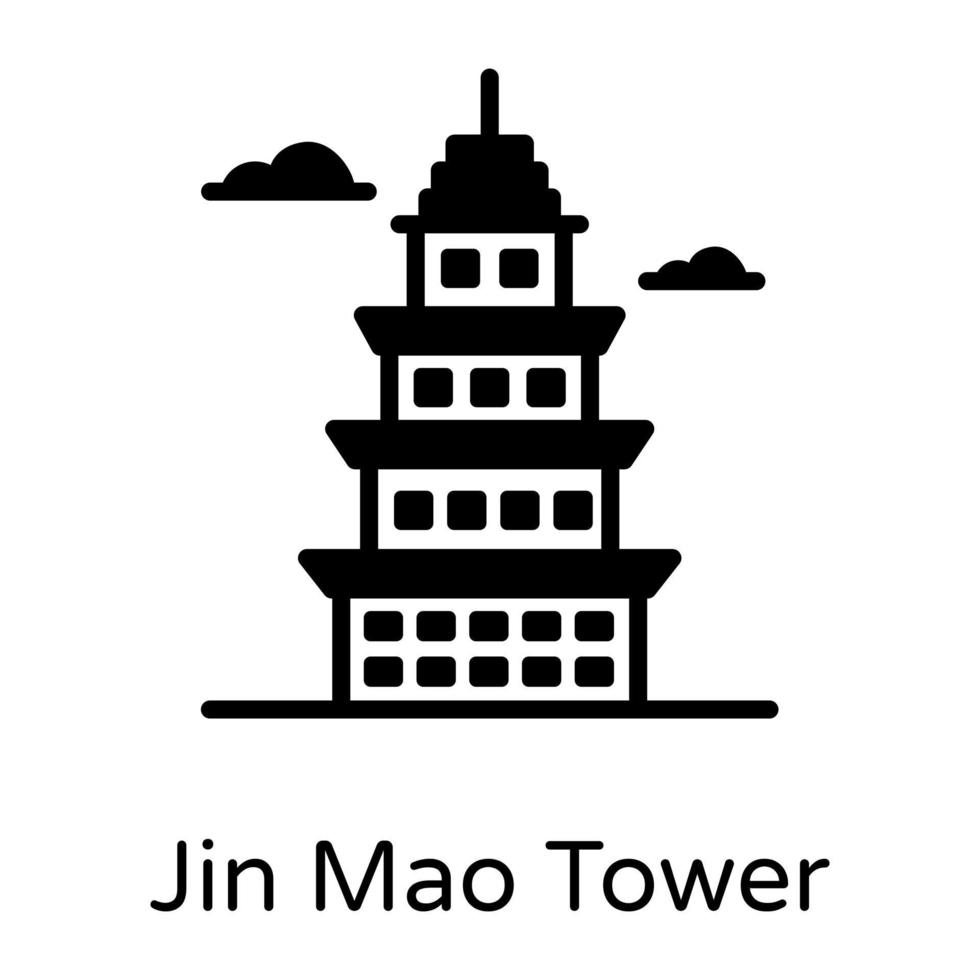 jin mao tower vetor