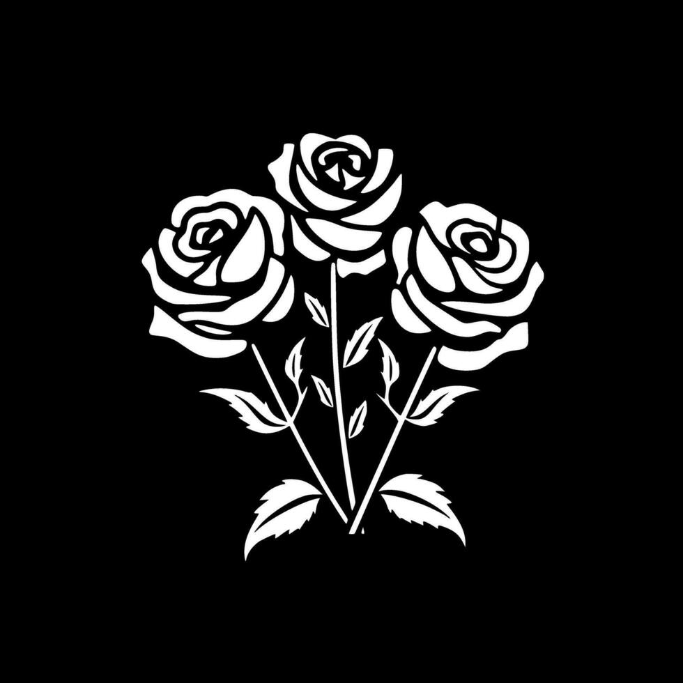 rosas, minimalista e simples silhueta - vetor ilustração