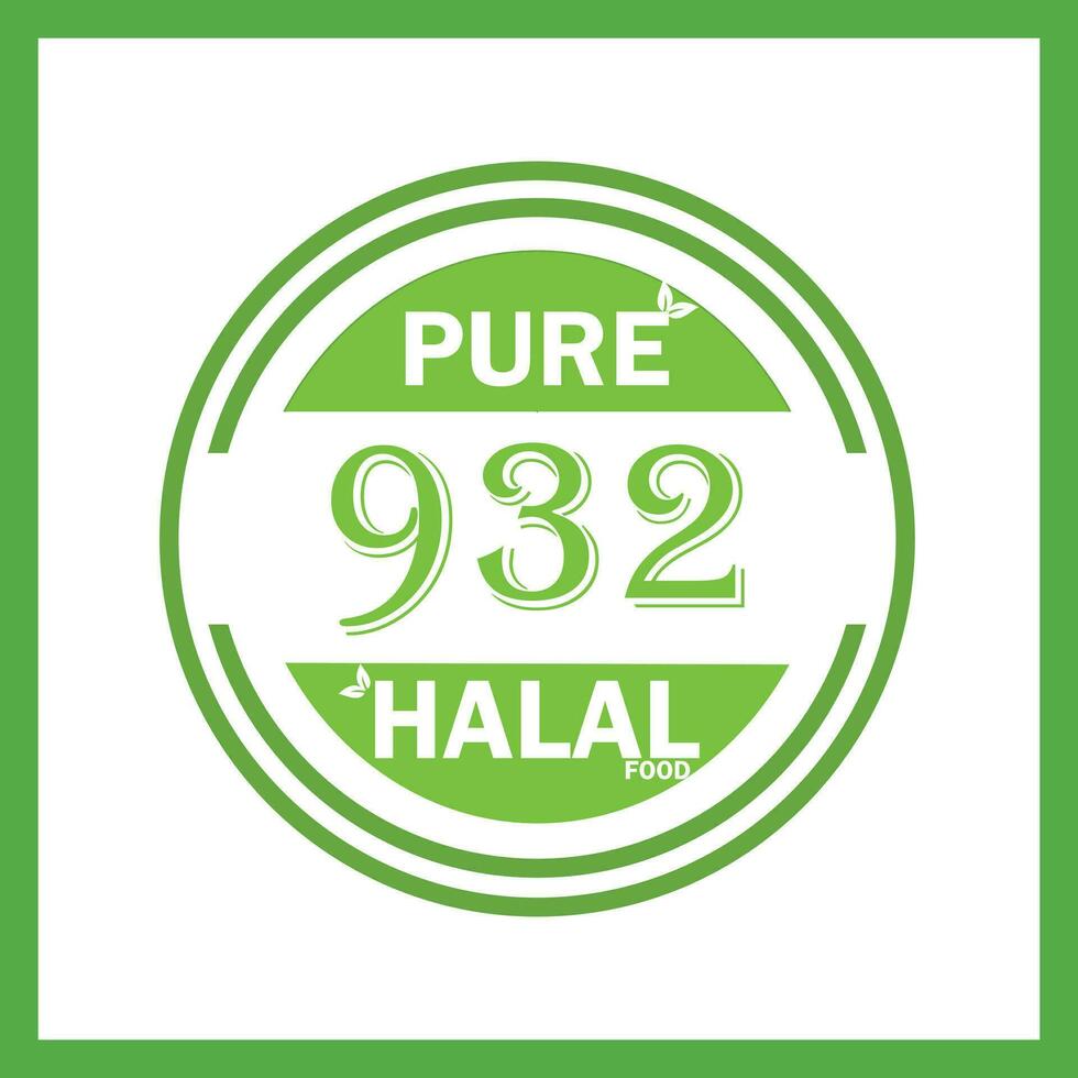Projeto com halal folha Projeto 932 vetor