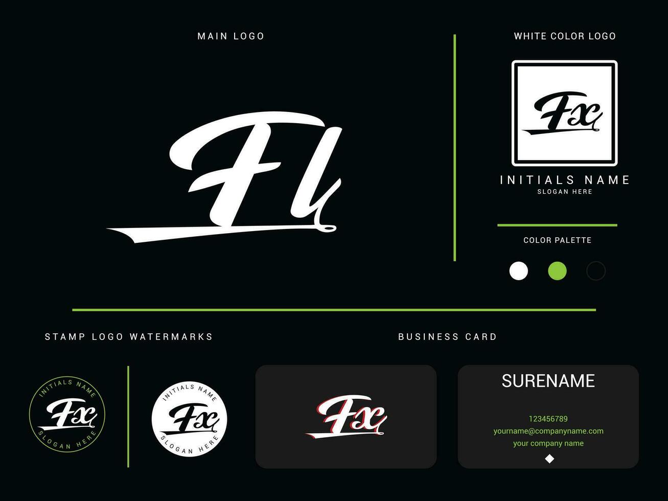 alfabeto fl logotipo marca, minimalista fx fl vestuário moda luxo logotipo ícone vetor