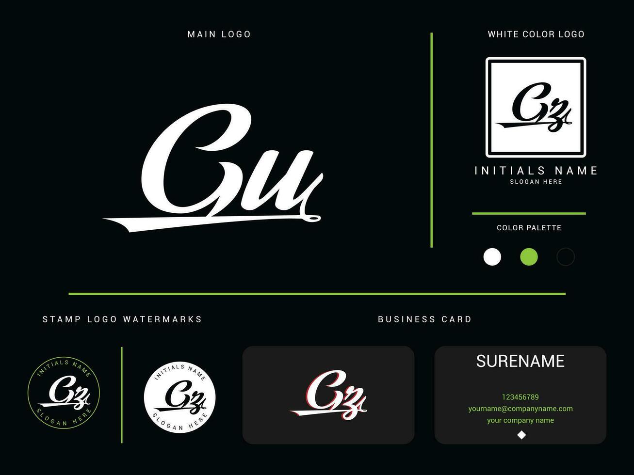 criativo gu vestuário moda logotipo, inicial gz gu logotipo carta ícone vetor para roupas marca