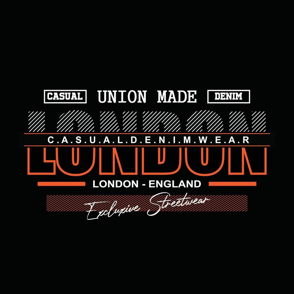design de camiseta da cidade urbana de Londres vetor