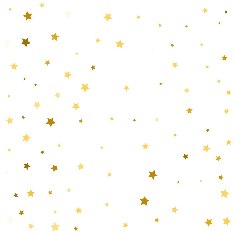 estrelas douradas caindo fundo de confete vetor