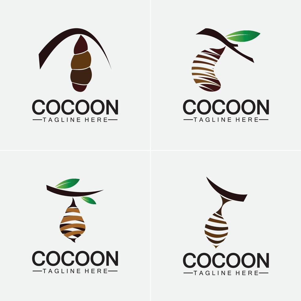 modelo de design de ilustração vetorial de logotipo cocoon vetor