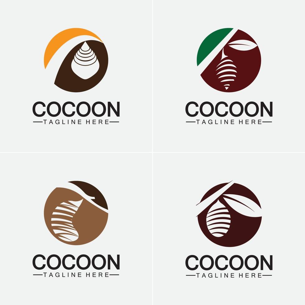 modelo de design de ilustração vetorial de logotipo cocoon vetor