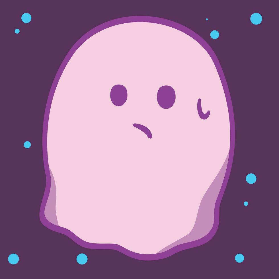 fofo dia das bruxas fantasma personagem para crianças. fofa simples fantasma vaia para feriado decoração vetor