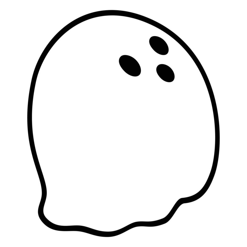 fofo dia das bruxas fantasma personagem para crianças. fofa simples fantasma vaia para feriado decoração vetor