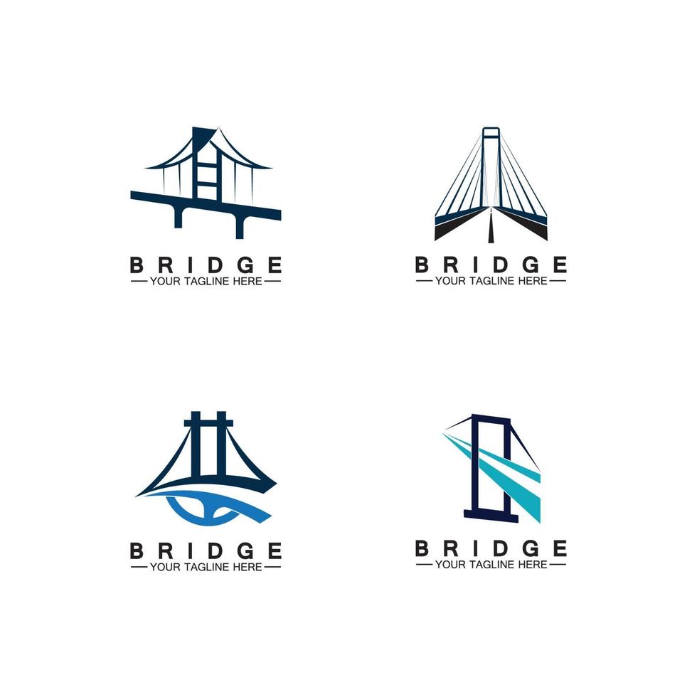 modelo de design de ilustração de ícone de vetor de logotipo de ponte