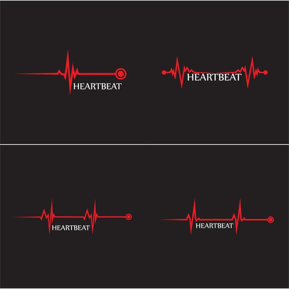 arte design saúde médico pulsação do coração vetor