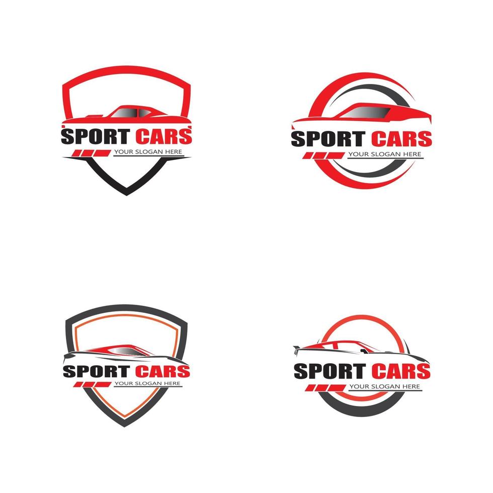 vetor de design de modelo de logotipo de carro esporte