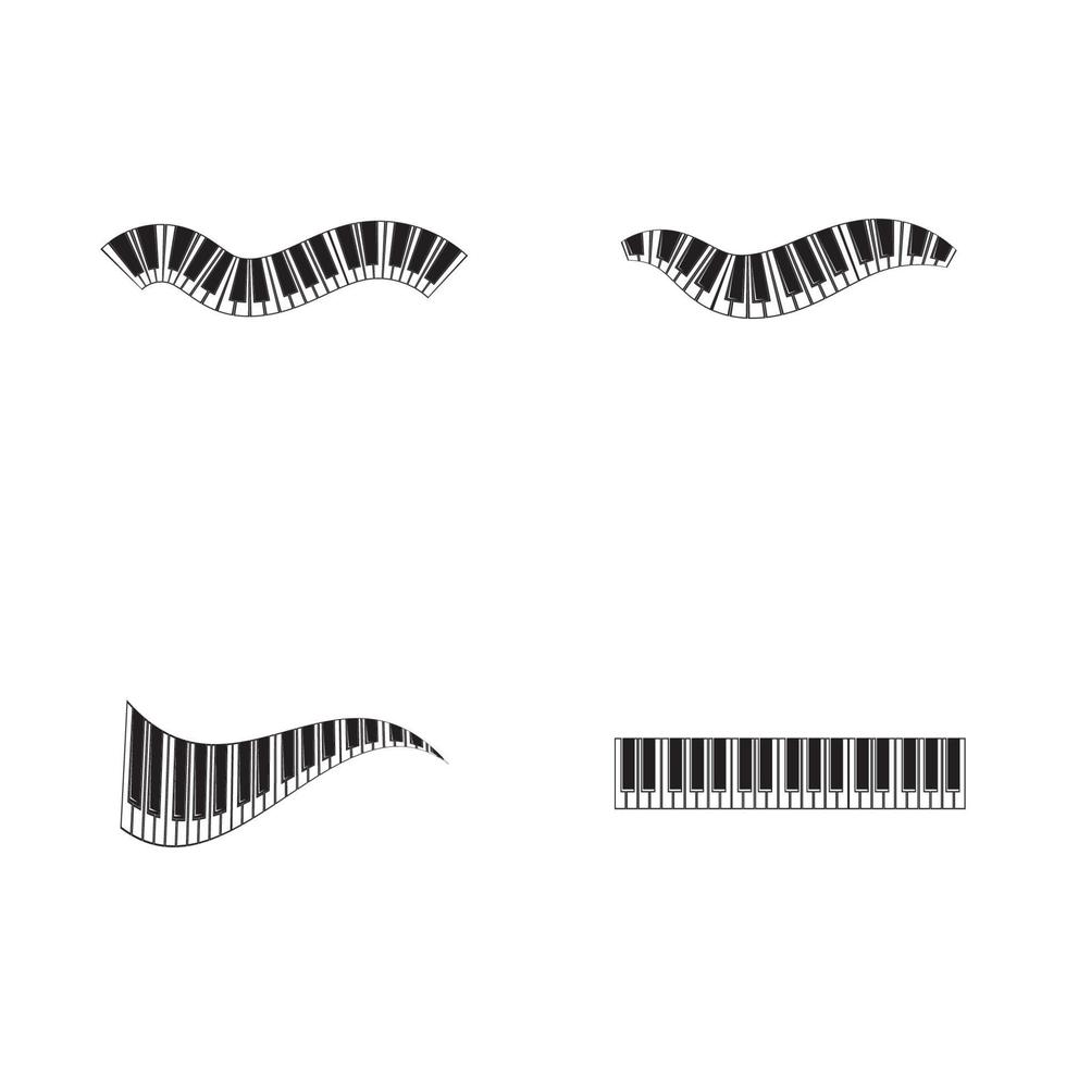 vetores de logotipo e símbolo de piano