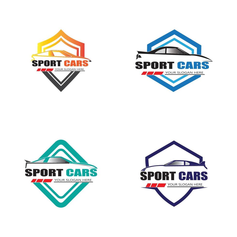 vetor de design de modelo de logotipo de carro esporte