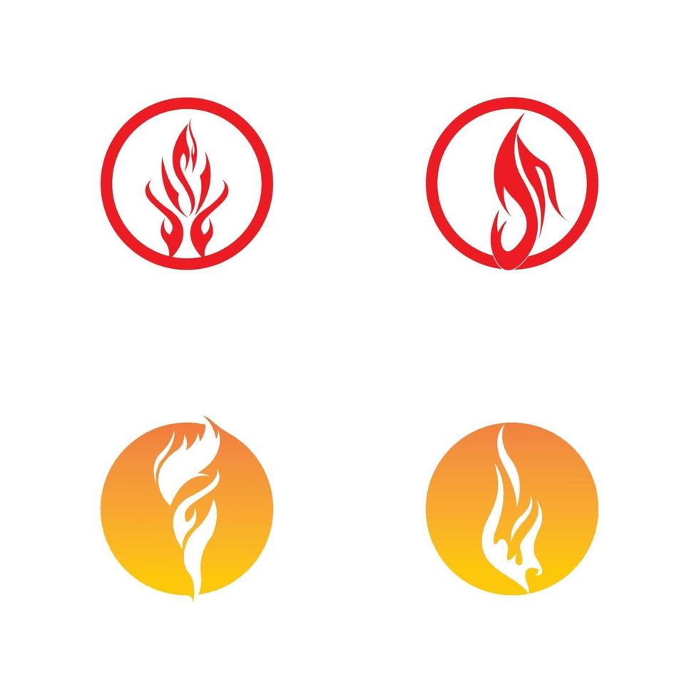 modelo de design de ilustração vetorial de chama de fogo vetor