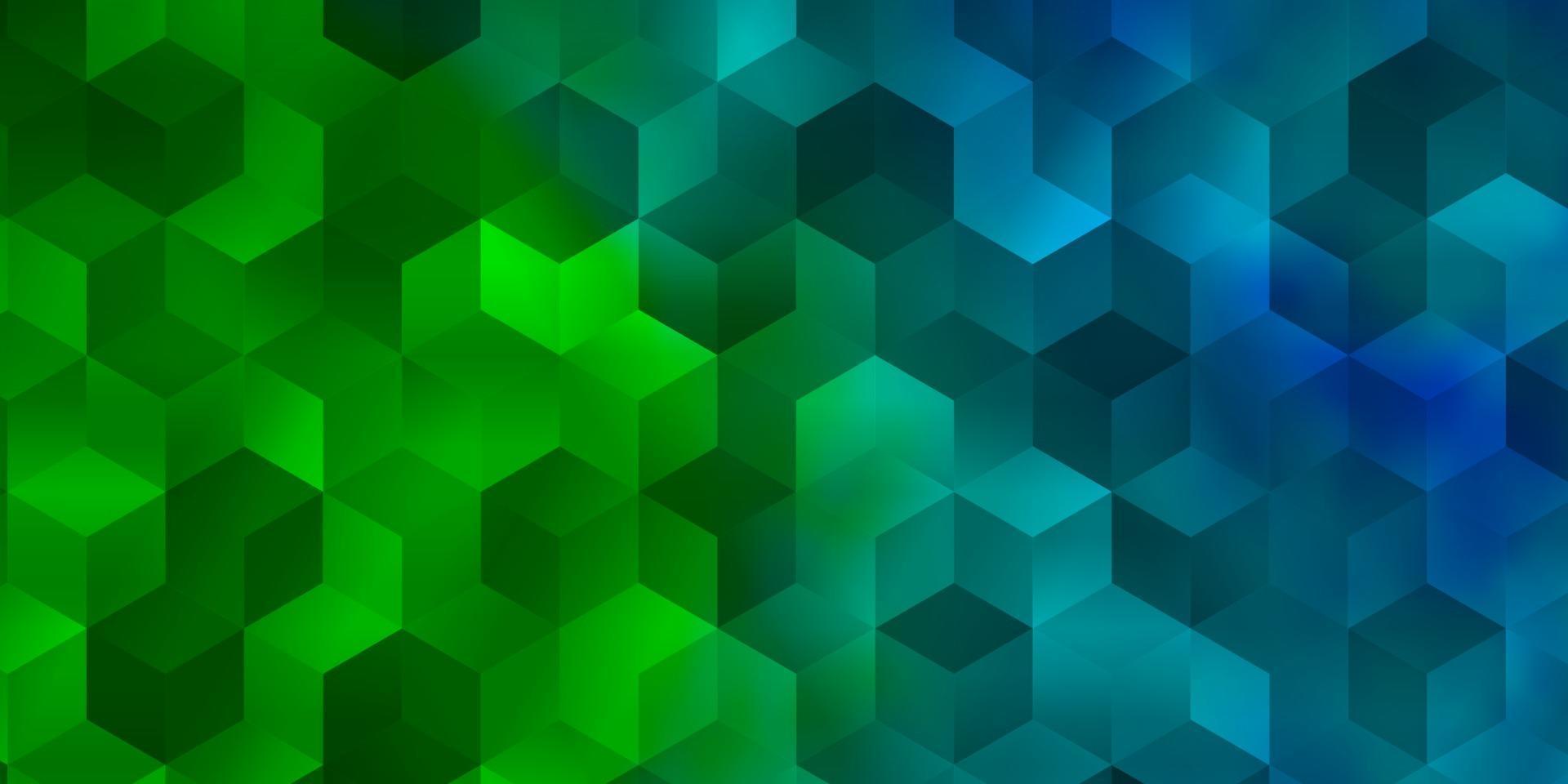 fundo vector azul e verde claro com conjunto de hexágonos.