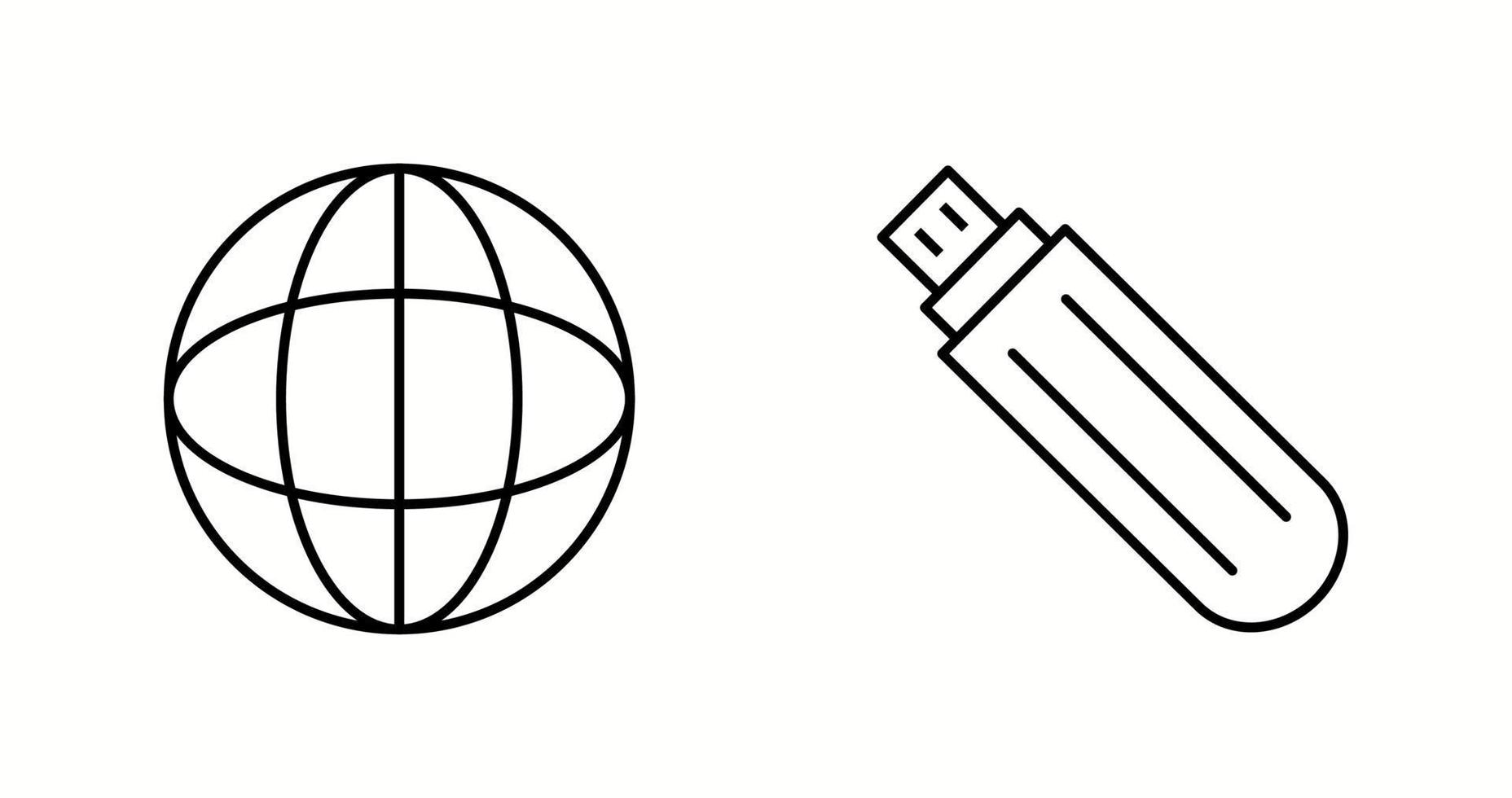conjunto único de dois ícones vetoriais vetor