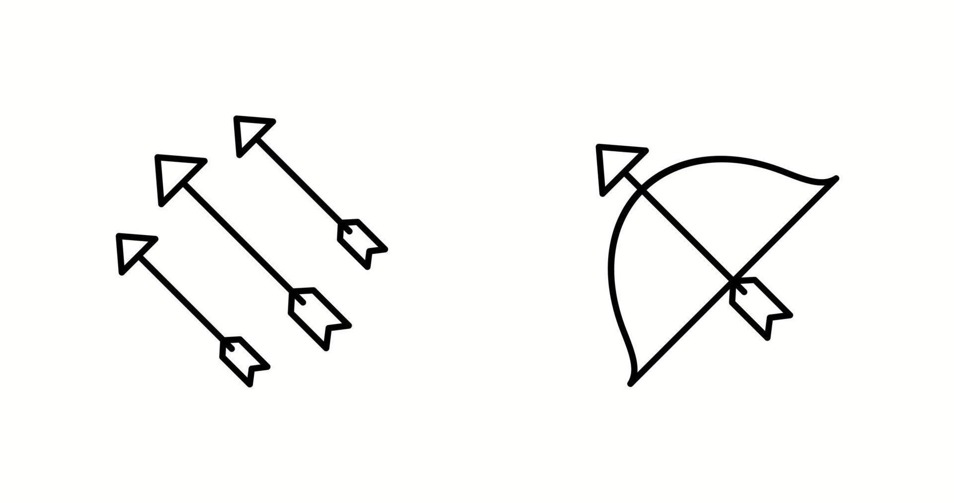 conjunto único de dois ícones vetoriais vetor