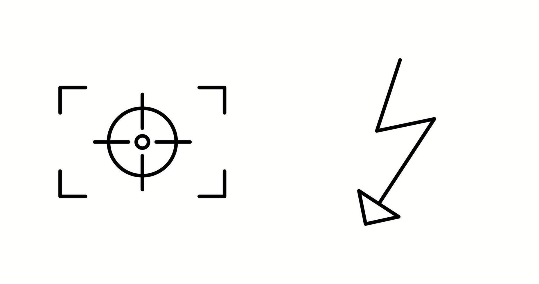 conjunto único de dois ícones vetoriais vetor