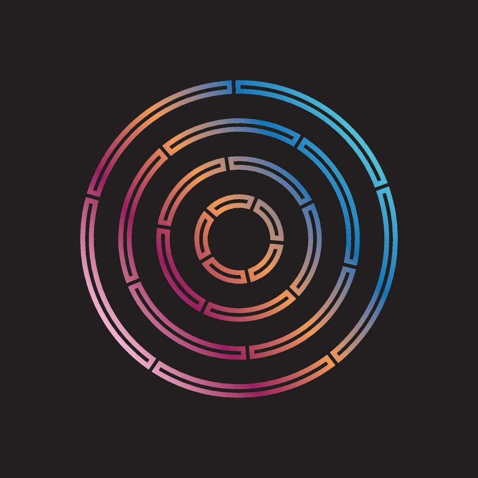 colorida gradiente círculos logotipo vetor