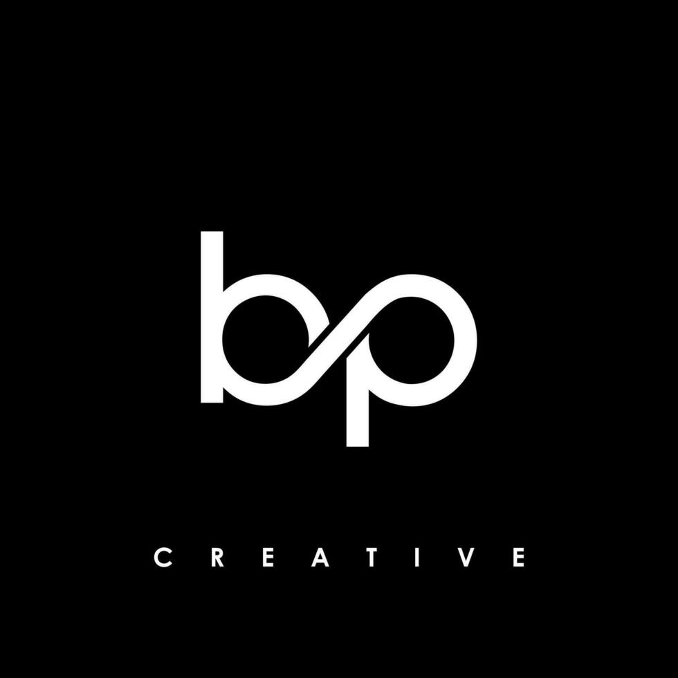 bp carta inicial logotipo Projeto modelo vetor ilustração