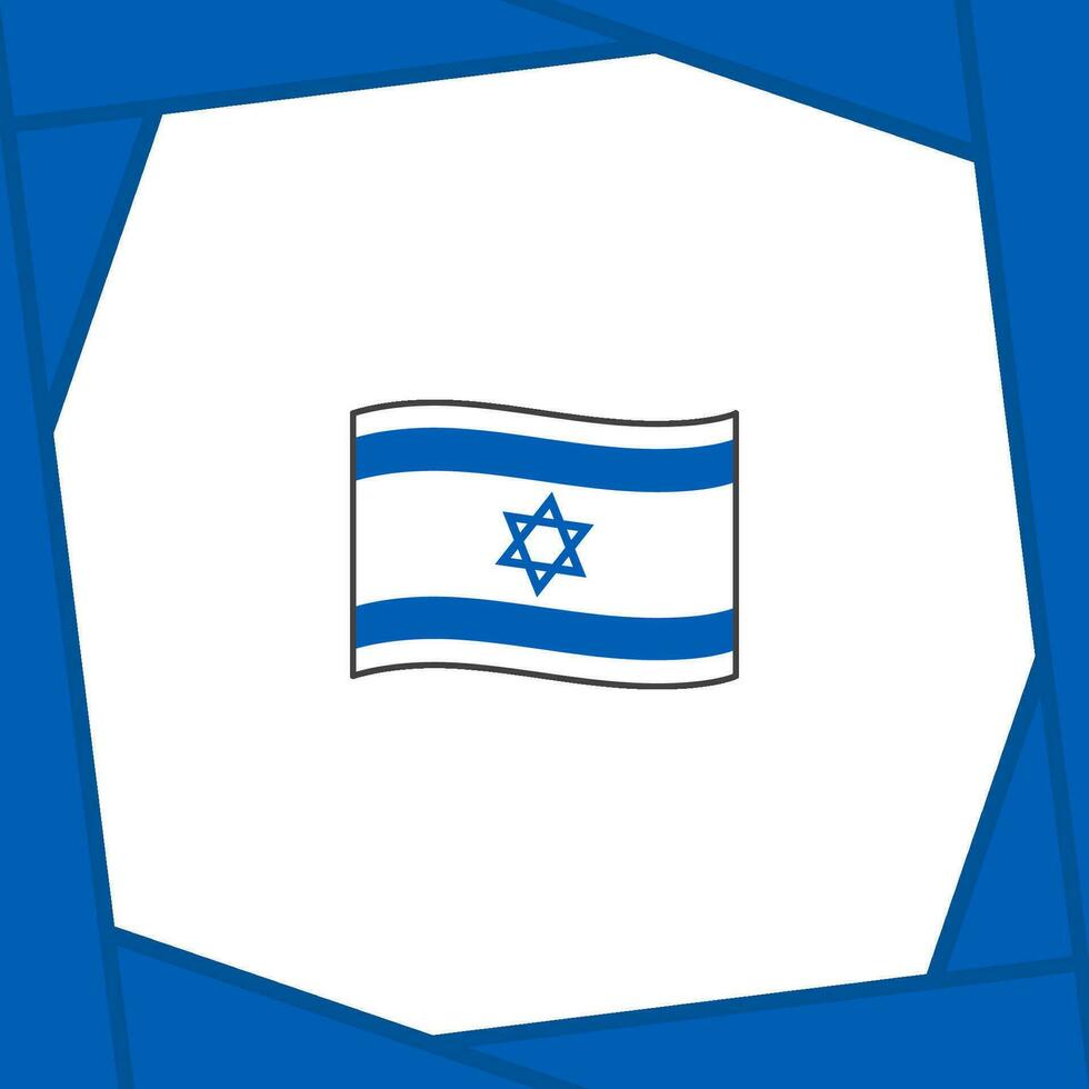 Israel bandeira abstrato fundo Projeto modelo. Israel independência dia bandeira social meios de comunicação publicar. Israel bandeira vetor