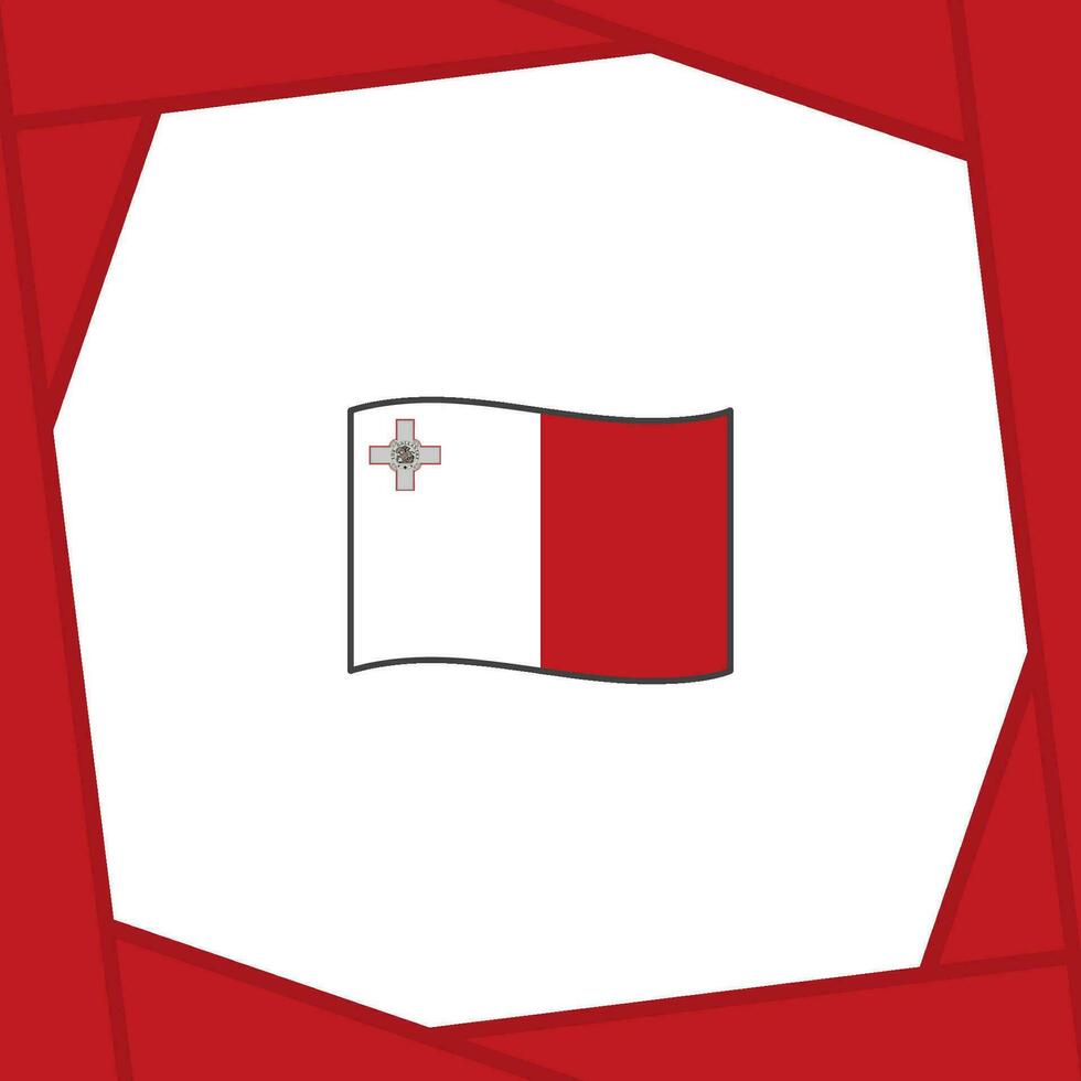 Malta bandeira abstrato fundo Projeto modelo. Malta independência dia bandeira social meios de comunicação publicar. Malta bandeira vetor