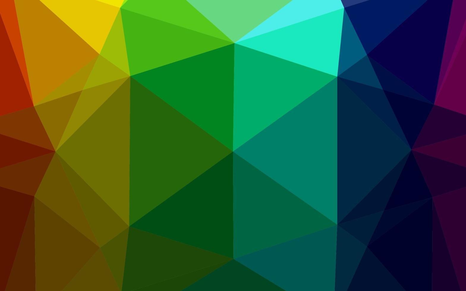 multicolor escuro, vetor de arco-íris brilhando fundo hexagonal.